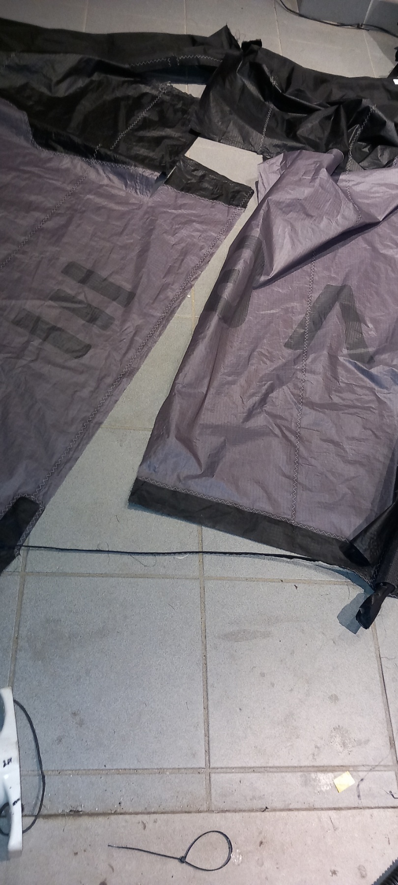 Canopy panels cut and laid out for replacement