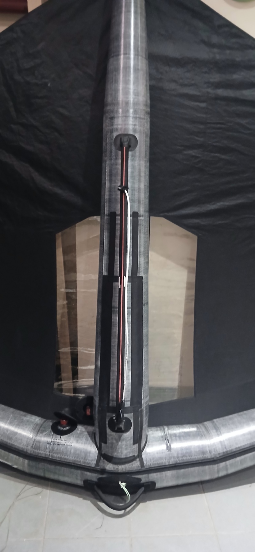 Carbon strut and leading edge on the bench